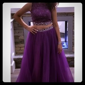 Two piece crop top gown